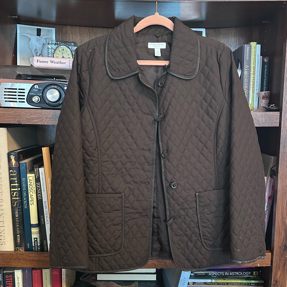 Charter Club Quilted Peter Pan Collar Coat